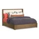 Normandy Cream and Driftwood Performance Fabric King Upholstered Storage Panel Bed
