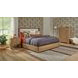 Normandy Cream and Driftwood Performance Fabric King Upholstered Storage Panel Bed