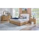 Normandy Cream and Driftwood Performance Fabric King Upholstered Storage Panel Bed