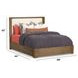 Normandy Cream and Driftwood Performance Fabric Queen Upholstered Panel Bed