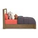 Normandy Cream and Driftwood Performance Fabric Queen Upholstered Panel Bed