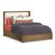 Normandy Cream and Driftwood Performance Fabric Queen Upholstered Storage Panel Bed