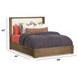 Normandy Cream and Driftwood Performance Fabric Queen Upholstered Storage Panel Bed