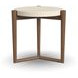 Verona Cream and Medium Brown Performance Fabric Upholstered Rectangular Occasional Table Set