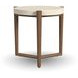 Verona Cream and Medium Brown Performance Fabric Upholstered Rectangular Occasional Table Set