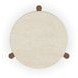 Verona Medium Brown and White Round Stone Top Accent Table