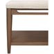 Verona Cream and Medium Brown Performance Fabric Upholstered Rectangular Coffee Table