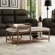 Verona Cream and Medium Brown Performance Fabric Upholstered Rectangular Occasional Table Set