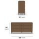 Verona Medium Brown 6 Drawer Dresser