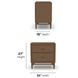 Verona Medium Brown 2 Drawer Nightstand with USB Charging