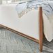 Verona Cream and Medium Brown Performance Fabric King Upholstered Panel Bed