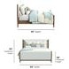 Verona Cream and Medium Brown Performance Fabric King Upholstered Panel Bed