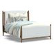 Verona Cream and Medium Brown Performance Fabric Queen Upholstered Panel Bed