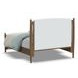 Verona Cream and Medium Brown Performance Fabric Queen Upholstered Panel Bed