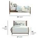 Verona Cream and Medium Brown Performance Fabric Queen Upholstered Panel Bed