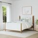 Verona Cream and Medium Brown Performance Fabric Queen Upholstered Panel Bed