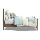 Verona Cream and Medium Brown Performance Fabric Queen Upholstered Panel Bed