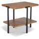 Millwork Rustic Umber and Black Rectangular End Table