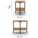 Millwork Rustic Umber and Black Rectangular End Table