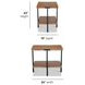 Millwork Rustic Umber and Black Rectangular End Table