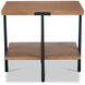 Millwork Rustic Umber and Black Rectangular End Table