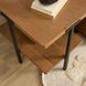 Millwork Rustic Umber and Black Rectangular End Table