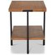 Millwork Rustic Umber and Black Rectangular End Table