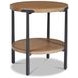 Millwork Rustic Umber and Black Round Occasional Table Set