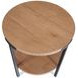 Millwork Rustic Umber and Black Round Occasional Table Set