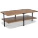 Millwork Rustic Umber and Black Rectangular Coffee Table