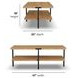 Millwork Rustic Umber and Black Rectangular Coffee Table
