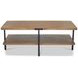 Millwork Rustic Umber and Black Rectangular Coffee Table