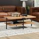 Millwork Rustic Umber and Black Rectangular Coffee Table