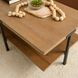 Millwork Rustic Umber and Black Rectangular Coffee Table