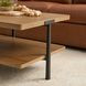 Millwork Rustic Umber and Black Rectangular Coffee Table