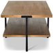 Millwork Rustic Umber and Black Rectangular Coffee Table