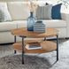 Millwork Rustic Umber and Black Round Occasional Table Set