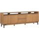 Millwork Rustic Umber and Black 92" TV Stand with USB Charging