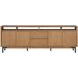 Millwork Rustic Umber and Black 92" TV Stand with USB Charging