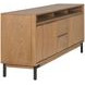 Millwork Rustic Umber and Black 92" TV Stand with USB Charging