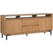 Millwork Rustic Umber and Black 76" TV Stand with USB Charging