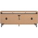 Millwork Rustic Umber and Black 76" TV Stand with USB Charging