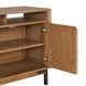 Millwork Rustic Umber and Black 76" TV Stand with USB Charging