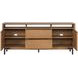 Millwork Rustic Umber and Black 76" TV Stand with USB Charging