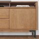 Millwork Rustic Umber and Black 76" TV Stand with USB Charging