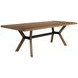Millwork Rustic Umber and Black 90" Rectangular Dining Table