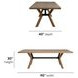 Millwork Rustic Umber and Black 90" Rectangular Dining Table