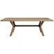 Millwork Rustic Umber and Black 90" Rectangular Dining Table