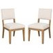 Millwork Cream Performance Fabric Upholstered Dining Chair Set of 2