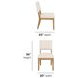 Millwork Cream Performance Fabric Upholstered Dining Chair Set of 2